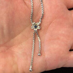 Sarah Coventry Silver Tone Flower Necklace